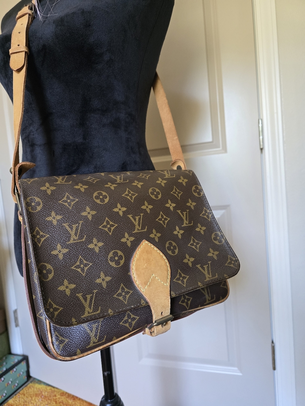 Louis Vuitton Monogram Cartouchiere GM Canvas Crossbody Bag Or Shoulder Bag